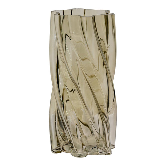 House Nordic ApS - Vaas - Vaas, mondgeblazen glas, gerookt groen, ø12,5x25 cm - Deco Delights Vaas