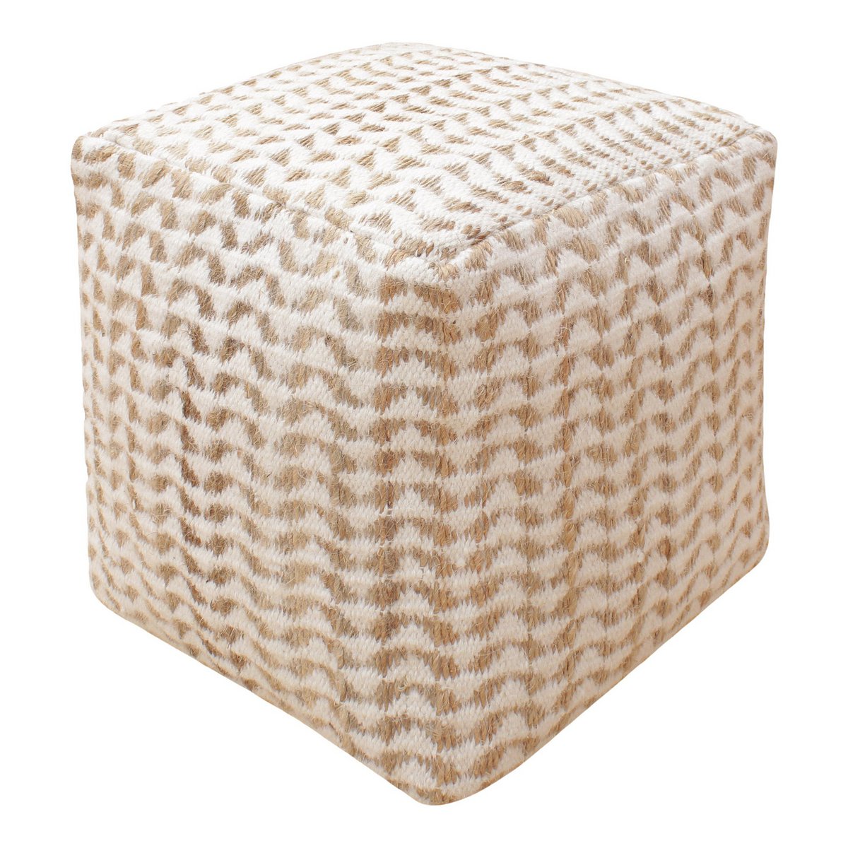 House Nordic ApS - Vapi Poef - Poef, handgeweven, naturel/ivoor, 40x40 cm - Deco Delights