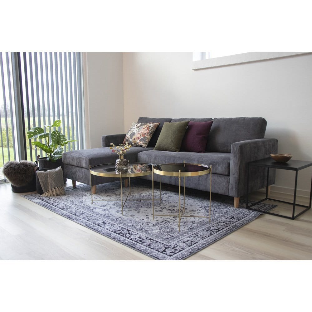 House Nordic ApS - Venezia Coffee Table - Salontafel in messingkleurig staal met glas ø70xh40cm - Deco Delights Salontafel