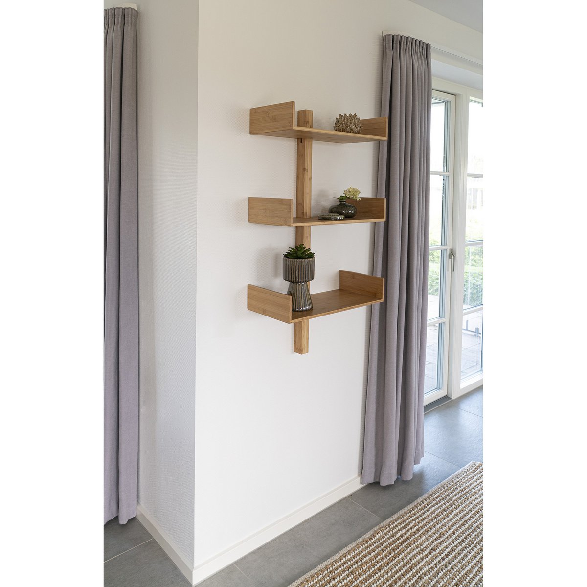 House Nordic ApS - Villa Shelf - Wandplank, bamboe, naturel 50x102 cm - Deco Delights