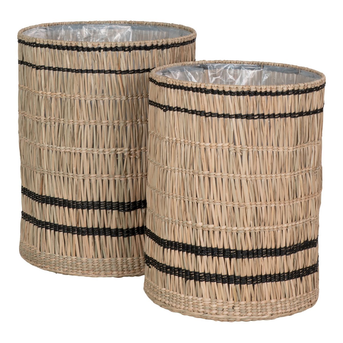 House Nordic ApS - Vinh Planter - Plantenbak, zeegras, rond, naturel, set van 2 - Deco Delights