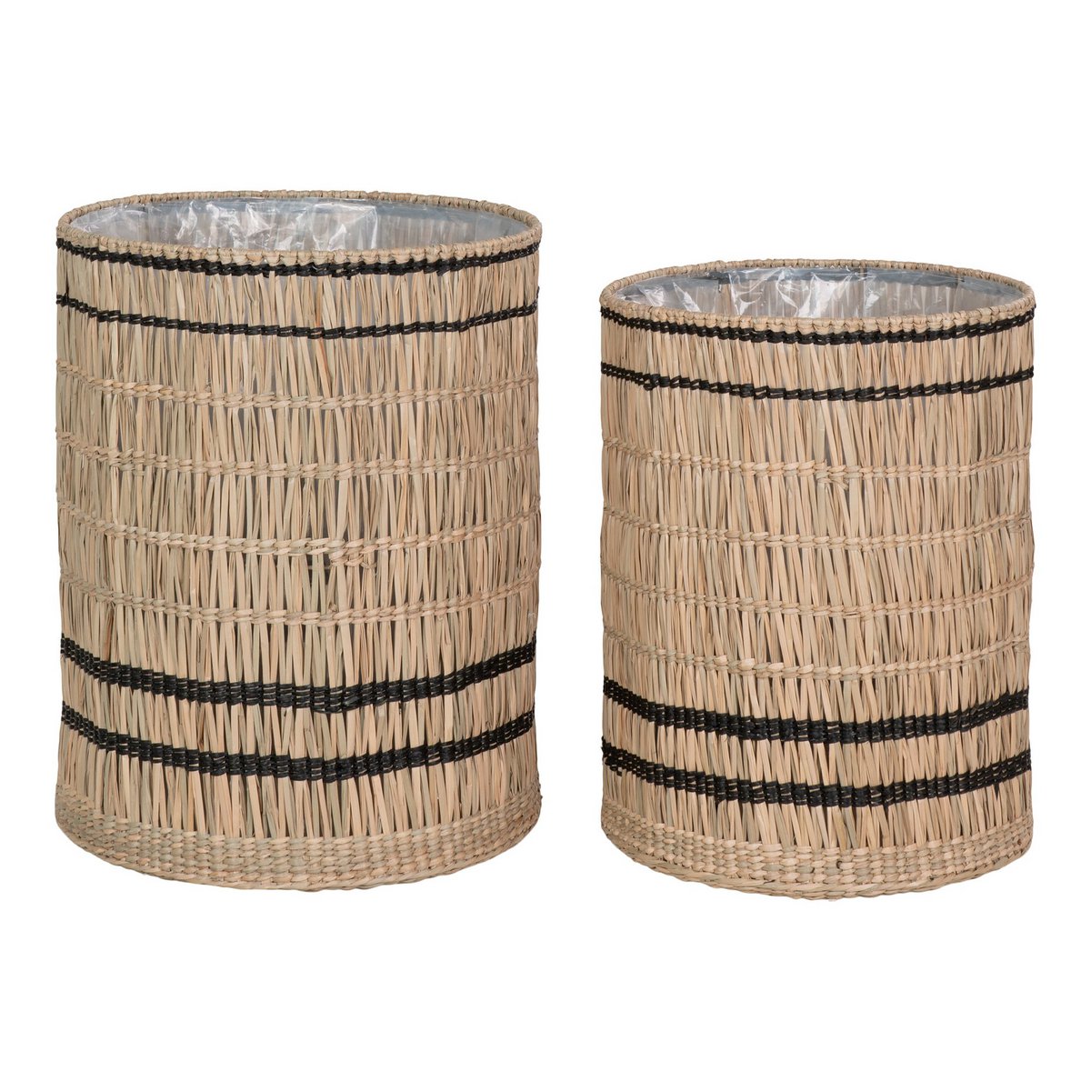 House Nordic ApS - Vinh Planter - Plantenbak, zeegras, rond, naturel, set van 2 - Deco Delights