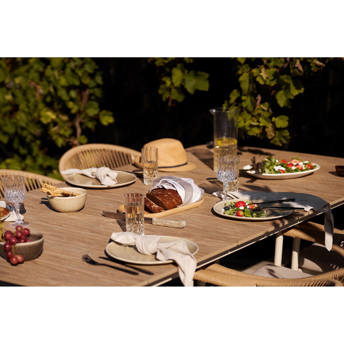 House Nordic ApS - Viola Dinerbord, keramiek, beige, ø27 cm, set van 4 - Deco Delights
