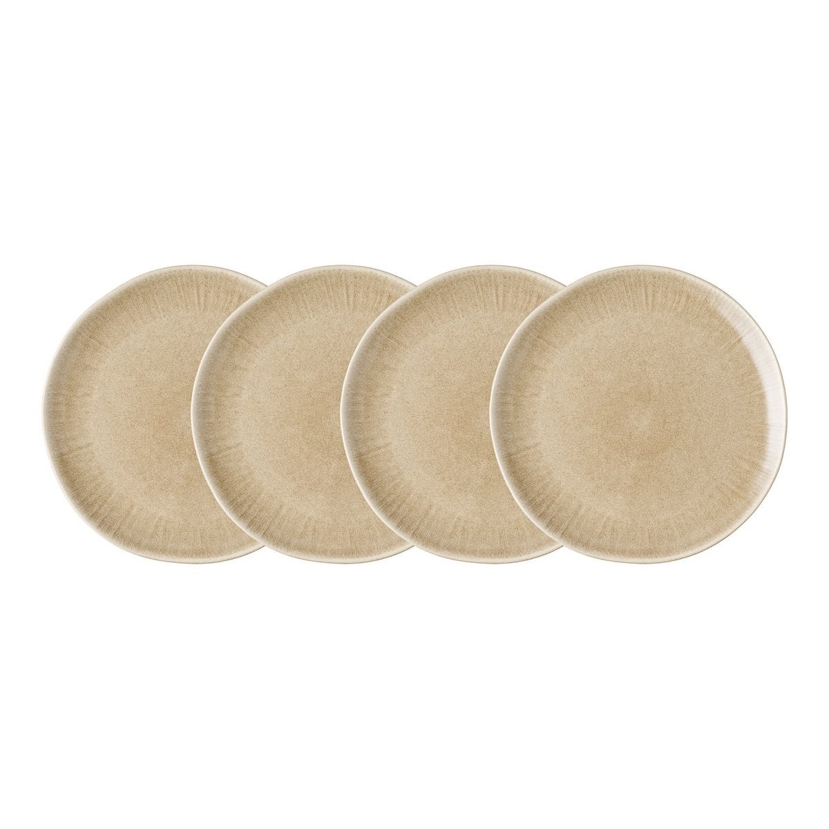 House Nordic ApS - Viola Dinerbord, keramiek, beige, ø27 cm, set van 4 - Deco Delights