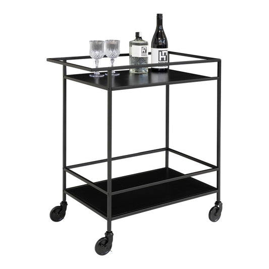 House Nordic ApS - Vita Bar Trolley - zwart, staal, 68x40x79cm - Deco Delights