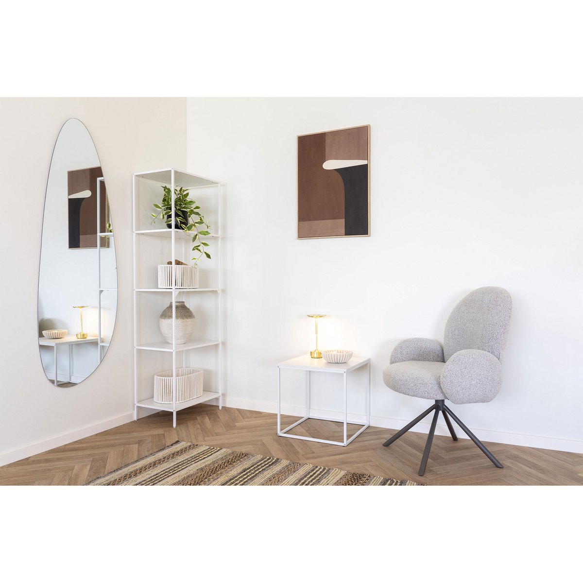 House Nordic ApS - Vita Bijzettafel - 45x45x45 cm - Wit - Deco Delights