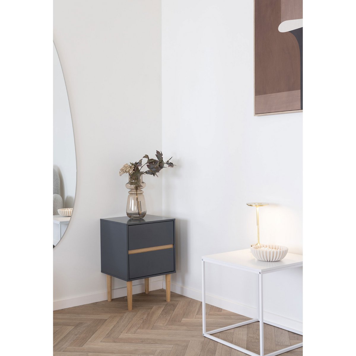 House Nordic ApS - Vita Bijzettafel - 45x45x45 cm - Wit - Deco Delights