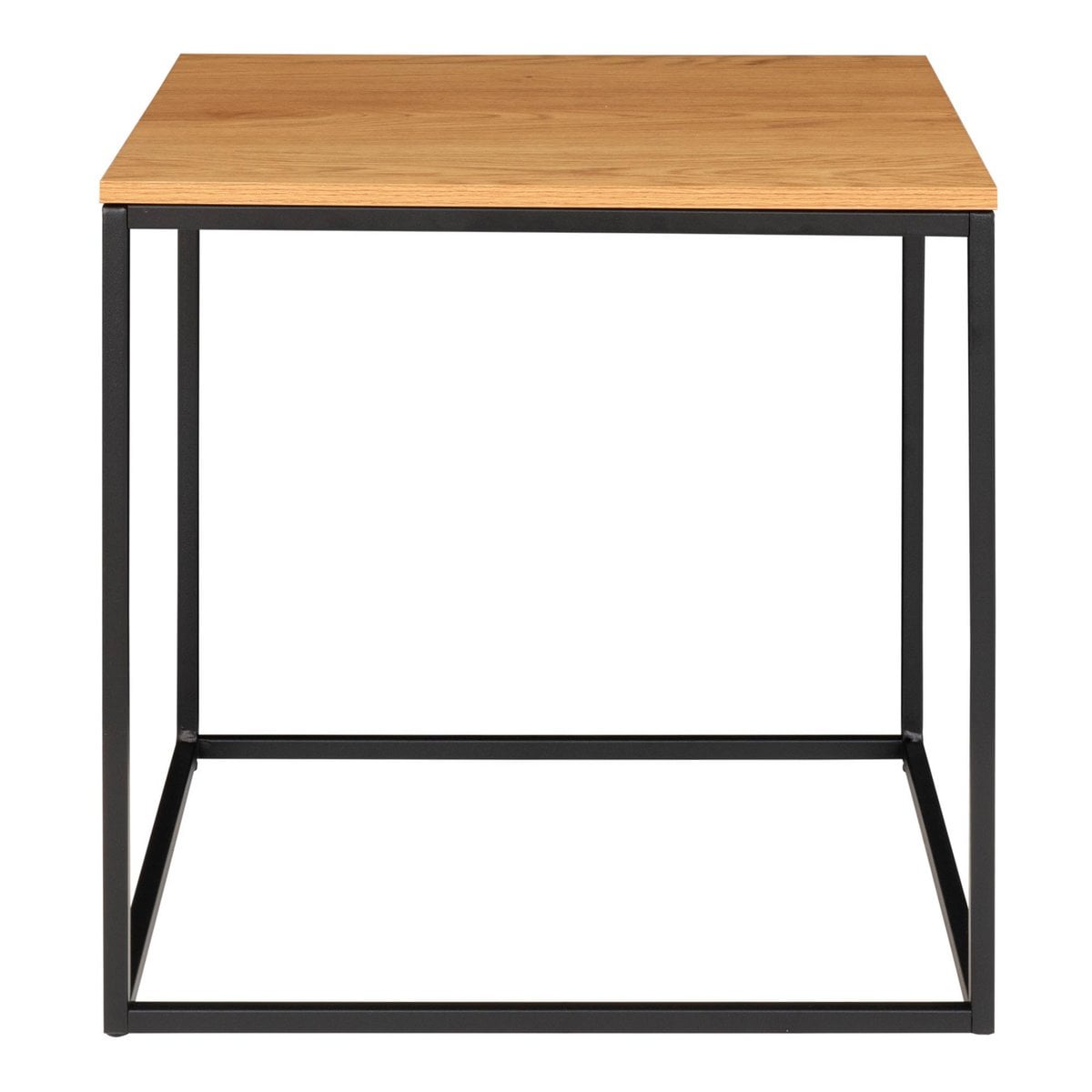 House Nordic ApS - Vita Bijzettafel - eikenlook, zwart, 45x45x45cm - Deco Delights