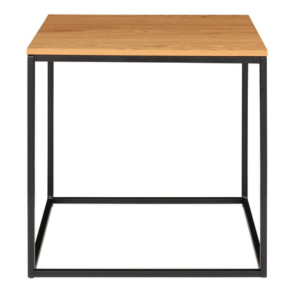 House Nordic ApS - Vita Bijzettafel - eikenlook, zwart, 45x45x45cm - Deco Delights