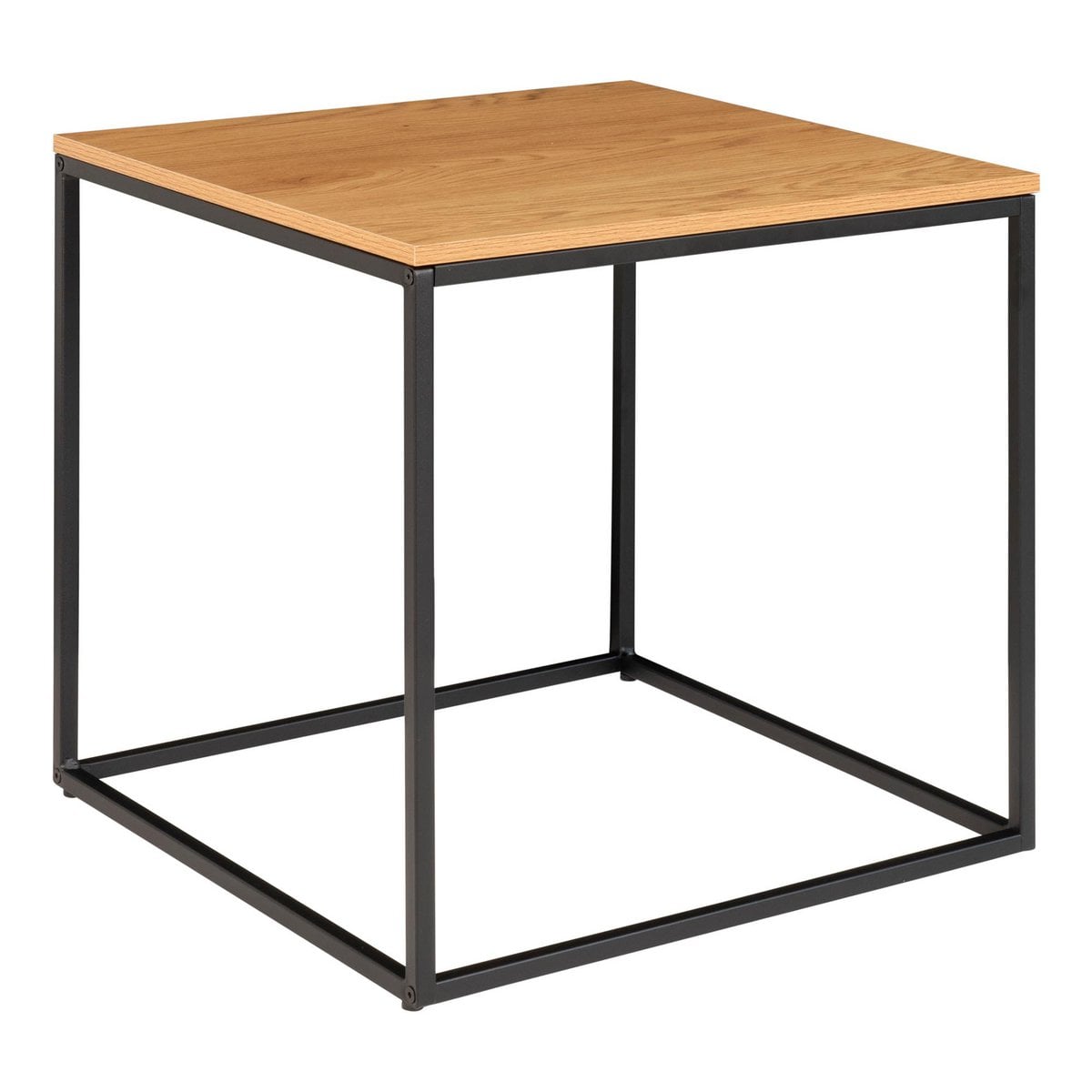House Nordic ApS - Vita Bijzettafel - eikenlook, zwart, 45x45x45cm - Deco Delights