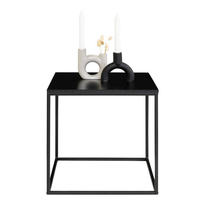 House Nordic ApS - Vita Bijzettafel - Staal, spaanplaat, melaminefolie, zwart - 45x45x45 cm - Deco Delights