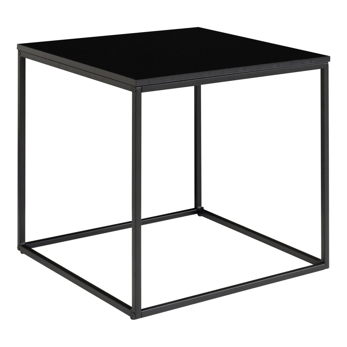 House Nordic ApS - Vita Bijzettafel - Staal, spaanplaat, melaminefolie, zwart - 45x45x45 cm - Deco Delights