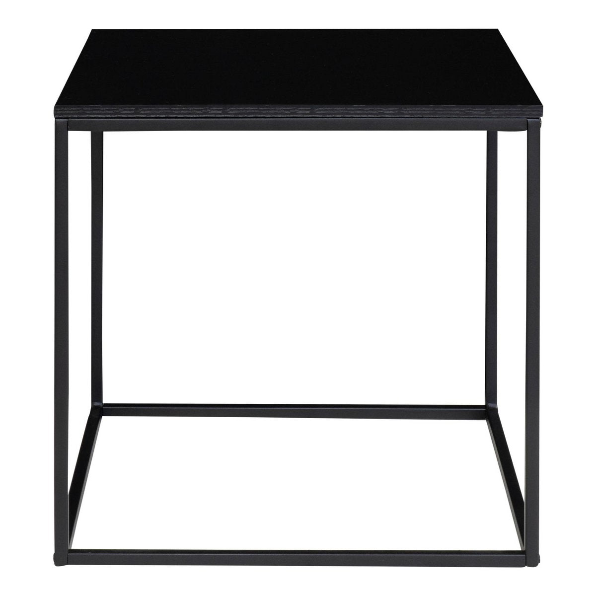 House Nordic ApS - Vita Bijzettafel - Staal, spaanplaat, melaminefolie, zwart - 45x45x45 cm - Deco Delights