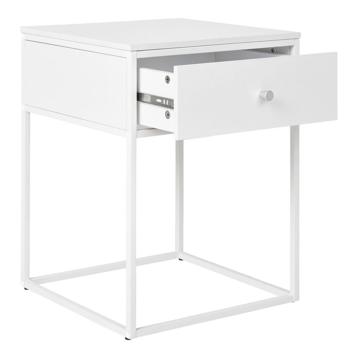 House Nordic ApS - Vita Bijzettafel - wit, staal, 40x40x55cm - Deco Delights