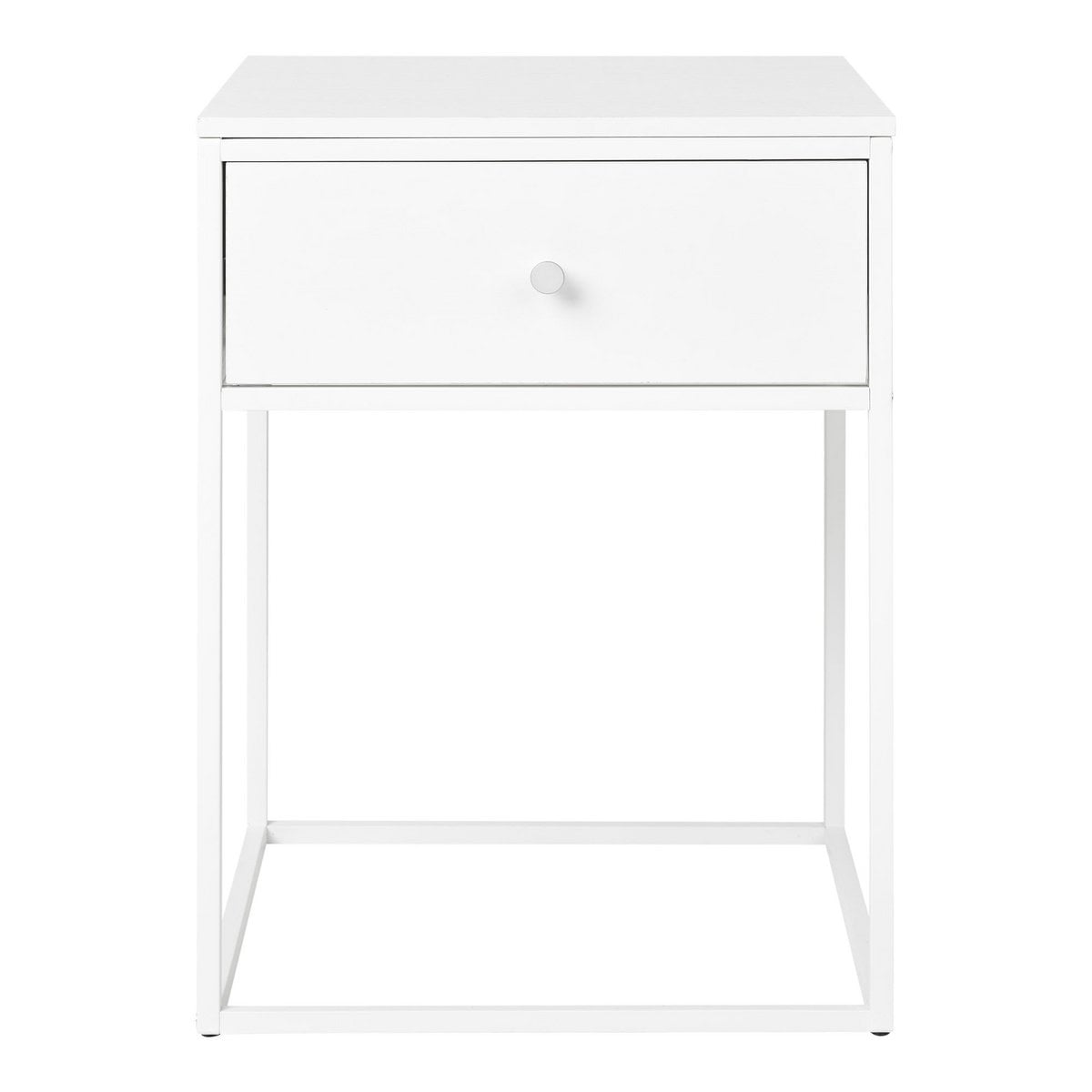 House Nordic ApS - Vita Bijzettafel - wit, staal, 40x40x55cm - Deco Delights