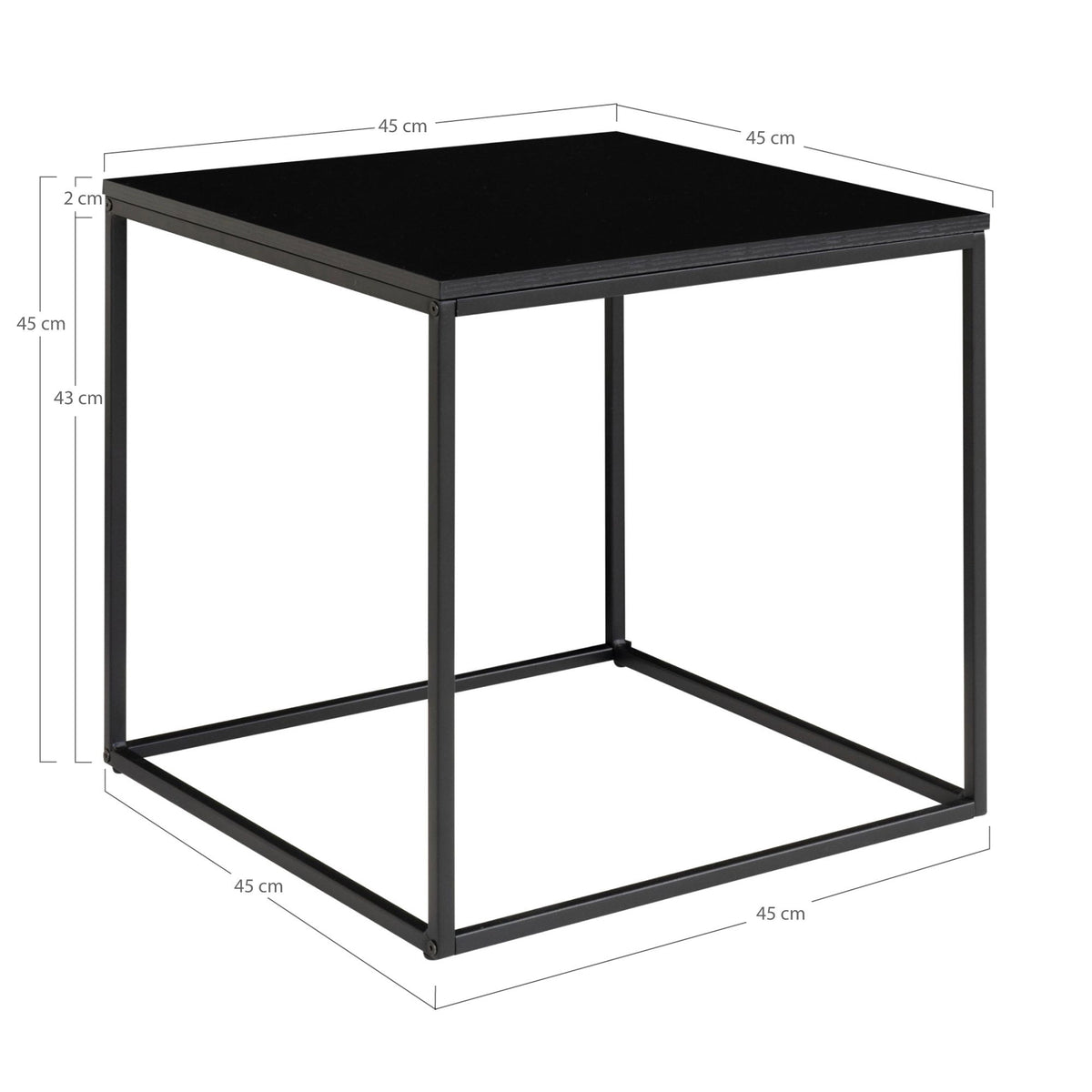 House Nordic ApS - Vita Bijzettafel Zwart - Deco Delights Bijzettafel