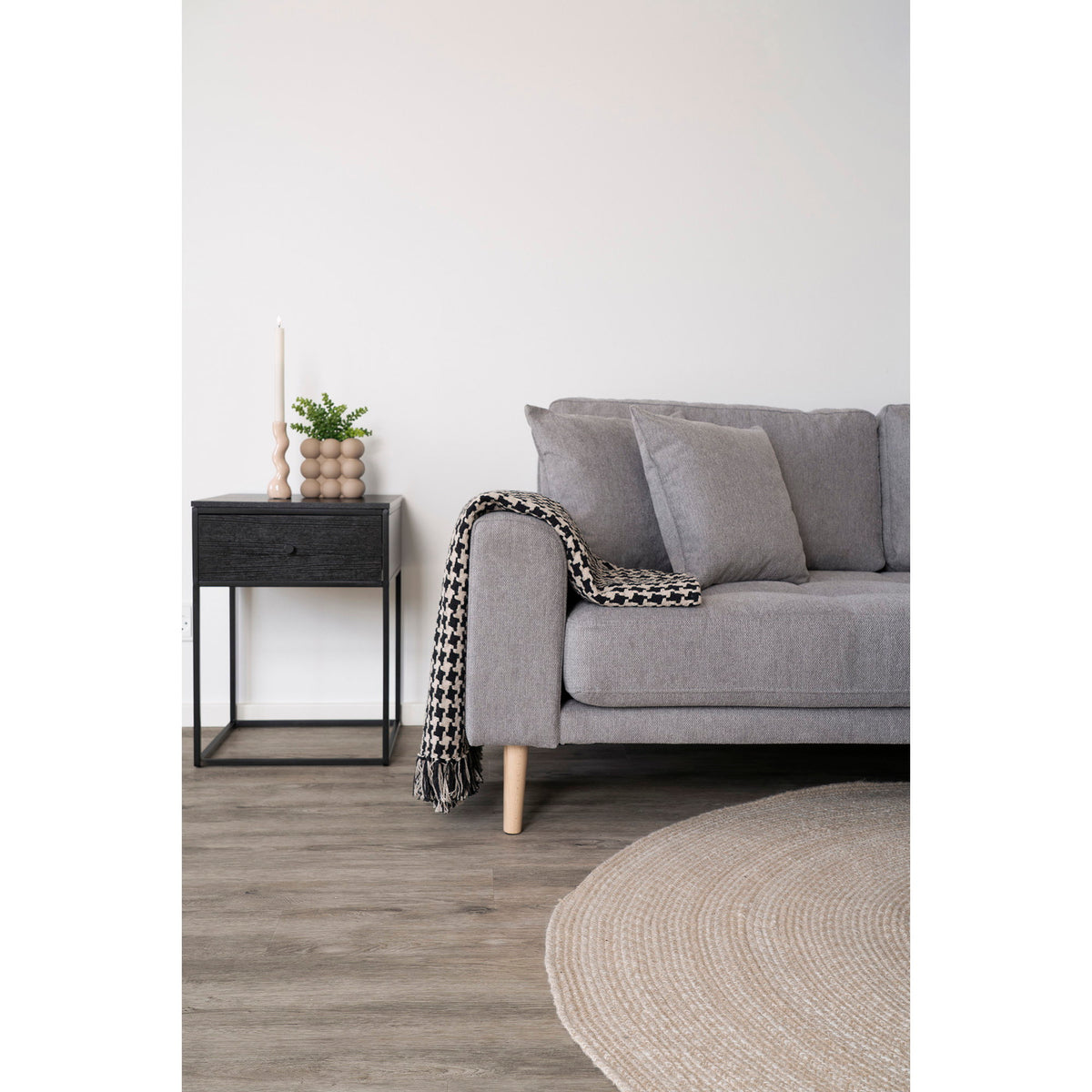 House Nordic ApS - Vita Bijzettafel Zwart met Lade - Deco Delights Bijzettafel
