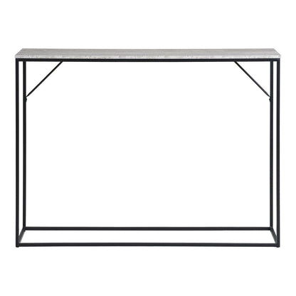 House Nordic ApS - Vita Consoletafel - travertijnlook, zwart, 110x26x80cm - Deco Delights