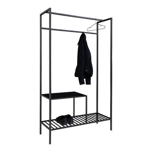 House Nordic ApS - Vita Kledingkast - Zwart, staal, 101x38x170 cm - Deco Delights