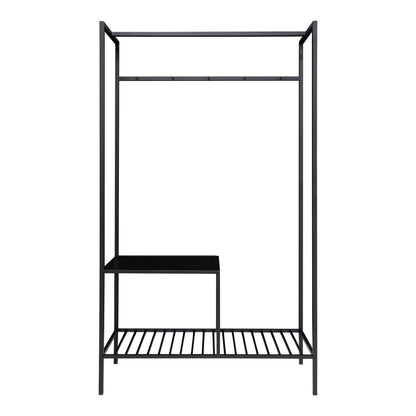 House Nordic ApS - Vita Kledingkast - Zwart, staal, 101x38x170 cm - Deco Delights