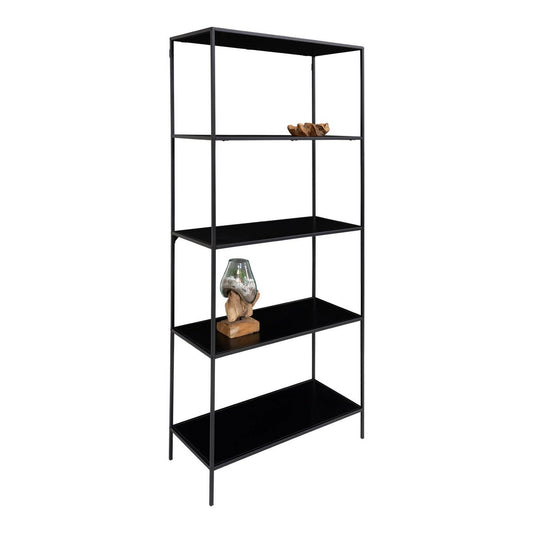 House Nordic ApS - Vita Plank, 5 planken, metaal, zwart, 80x36x170 cm - Deco Delights