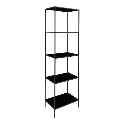 House Nordic ApS - Vita Boekenkast - zwart, staal, 51x36x170cm - Deco Delights