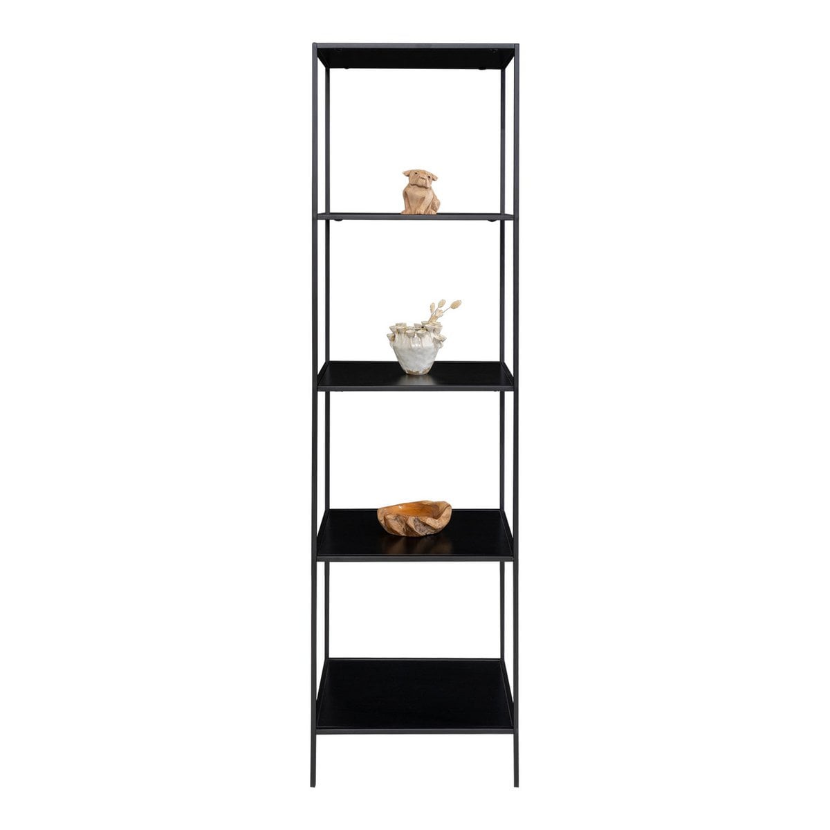 House Nordic ApS - Vita Boekenkast - zwart, staal, 51x36x170cm - Deco Delights