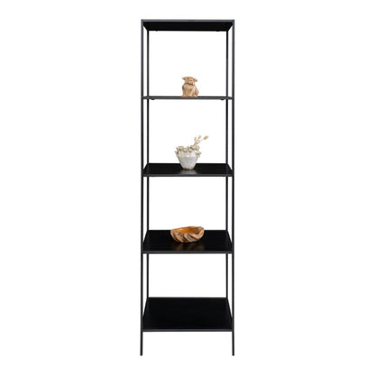 House Nordic ApS - Vita Boekenkast - zwart, staal, 51x36x170cm - Deco Delights