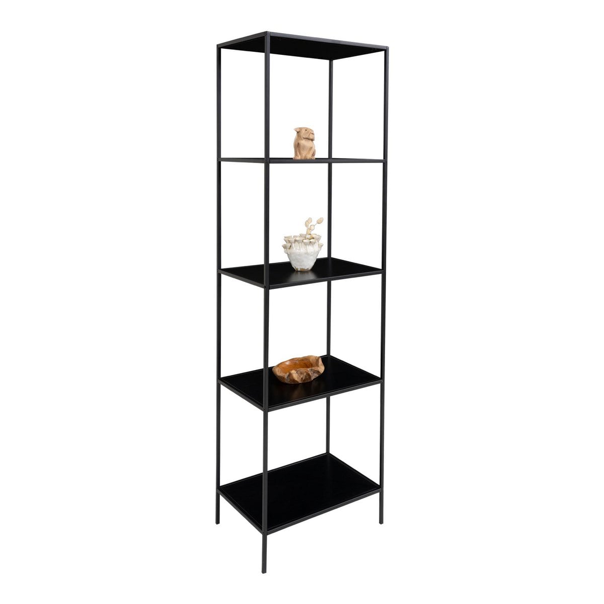House Nordic ApS - Vita Boekenkast - zwart, staal, 51x36x170cm - Deco Delights