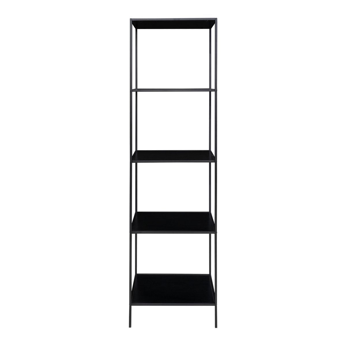 House Nordic ApS - Vita Boekenkast - zwart, staal, 51x36x170cm - Deco Delights