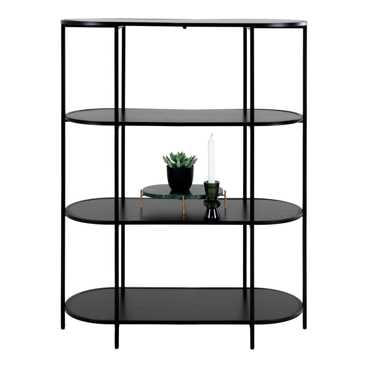 House Nordic ApS - Vita Plank - Zwart, Staal/spaanplaat/melaminefolie, 85x36x111 cm - Deco Delights
