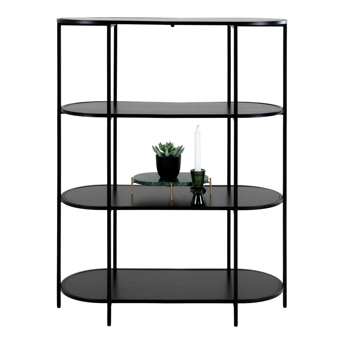 House Nordic ApS - Vita Plank - Zwart, Staal/spaanplaat/melaminefolie, 85x36x111 cm - Deco Delights