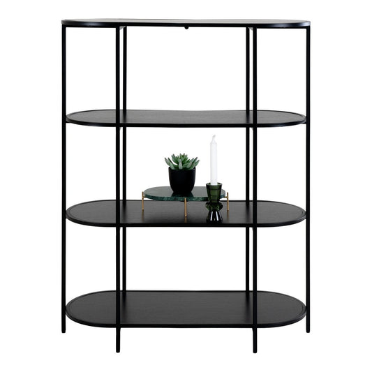 House Nordic ApS - Vita Plank - Zwart, Staal/spaanplaat/melaminefolie, 85x36x111 cm - Deco Delights