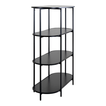 House Nordic ApS - Vita Plank - Zwart, Staal/spaanplaat/melaminefolie, 85x36x111 cm - Deco Delights