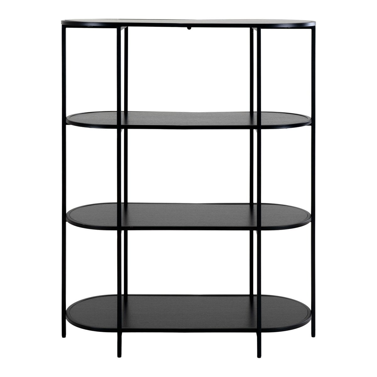 House Nordic ApS - Vita Plank - Zwart, Staal/spaanplaat/melaminefolie, 85x36x111 cm - Deco Delights