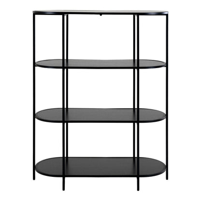 House Nordic ApS - Vita Plank - Zwart, Staal/spaanplaat/melaminefolie, 85x36x111 cm - Deco Delights
