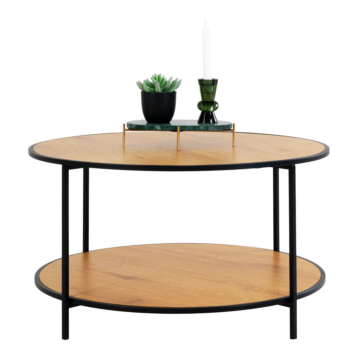 House Nordic ApS - Vita Salontafel Eikenlook Ø80x45 cm - Deco Delights Salontafel