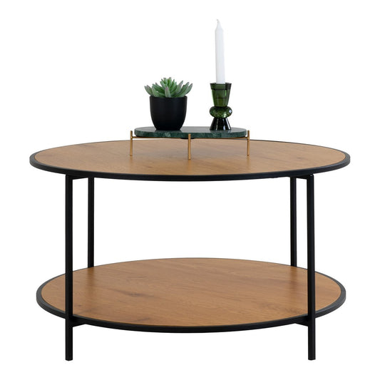 House Nordic ApS - Vita Salontafel - eikenlook, staal, Ø80x45cm - Deco Delights