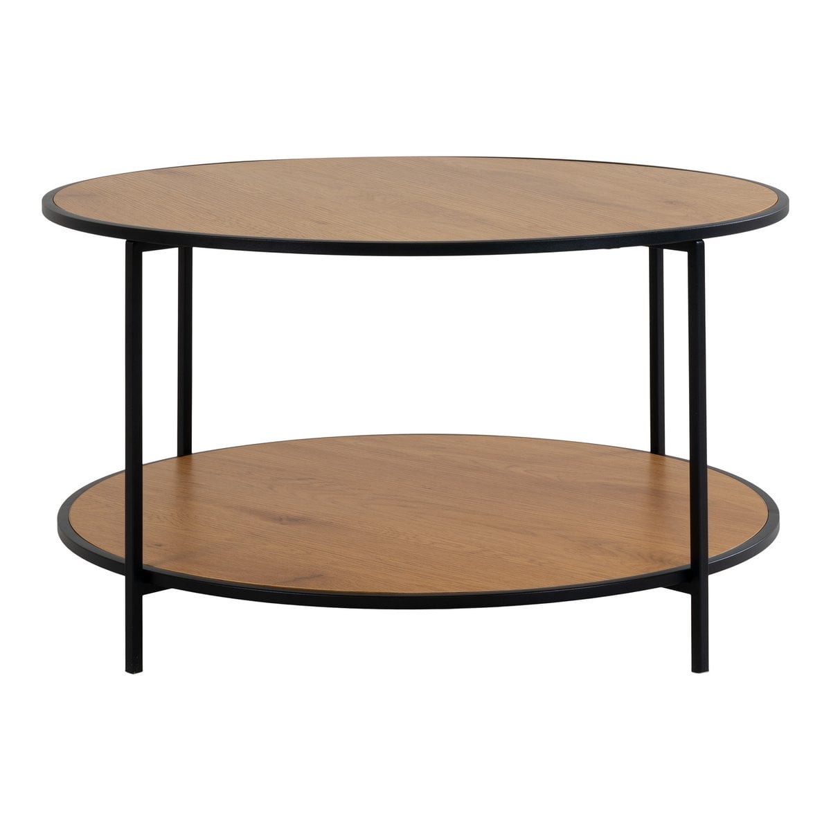 House Nordic ApS - Vita Salontafel - eikenlook, staal, Ø80x45cm - Deco Delights