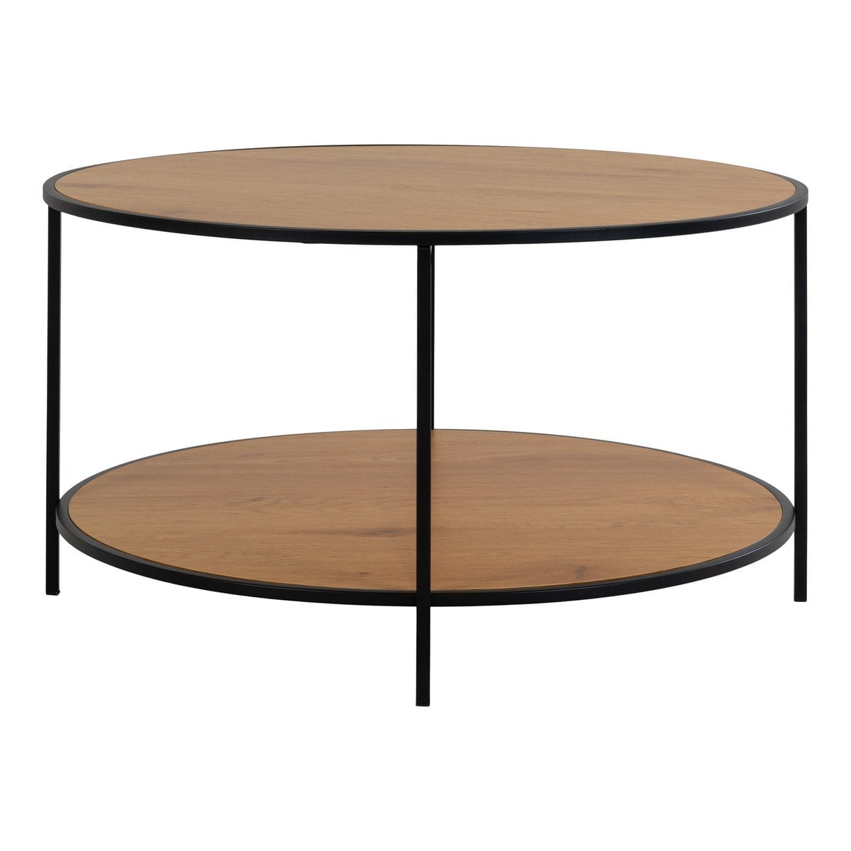 House Nordic ApS - Vita Salontafel - eikenlook, staal, Ø80x45cm - Deco Delights