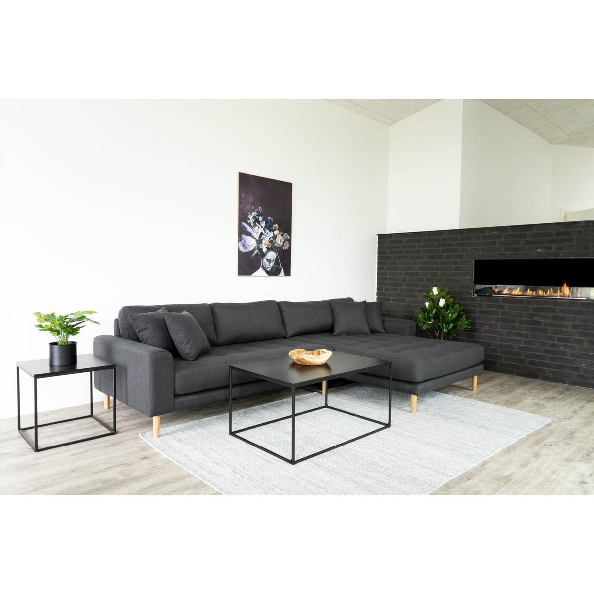 House Nordic ApS - Vita Salontafel - zwart, staal, 60x90x45cm - Deco Delights