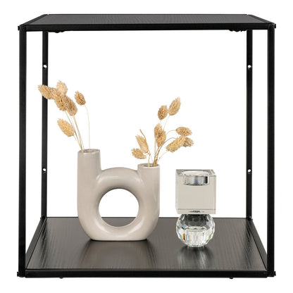 House Nordic ApS - Vita Wandplank - zwart, staal, 36x36x36cm - Deco Delights