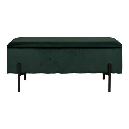House Nordic ApS - Watford bank - groen, velours, zwarte metalen poten - Deco Delights