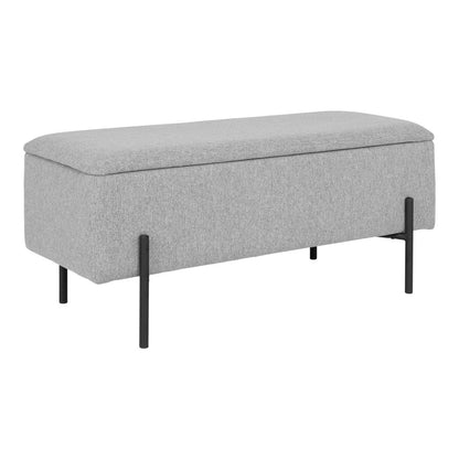 House Nordic ApS - Watford Bank - Lichtgrijs, polyester, 95x36,5x43cm - Deco Delights