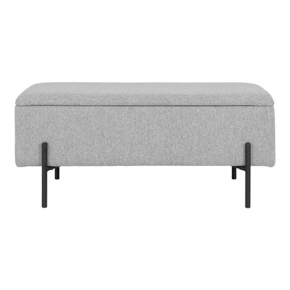House Nordic ApS - Watford Bank - Lichtgrijs, polyester, 95x36,5x43cm - Deco Delights