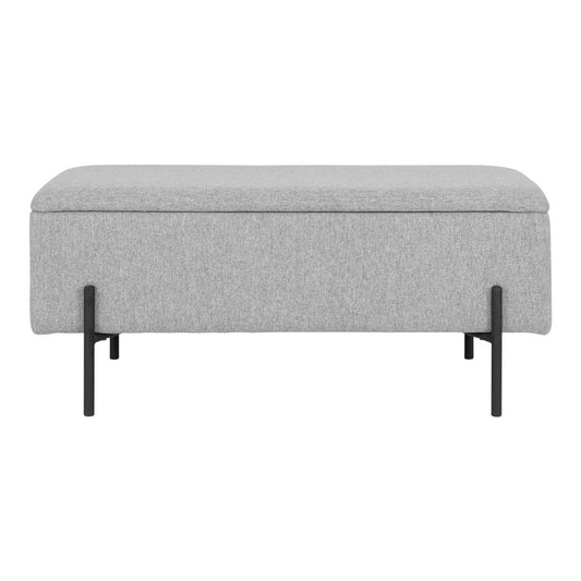 House Nordic ApS - Watford Bank - Lichtgrijs, polyester, 95x36,5x43cm - Deco Delights