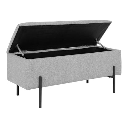 House Nordic ApS - Watford Bank - Lichtgrijs, polyester, 95x36,5x43cm - Deco Delights