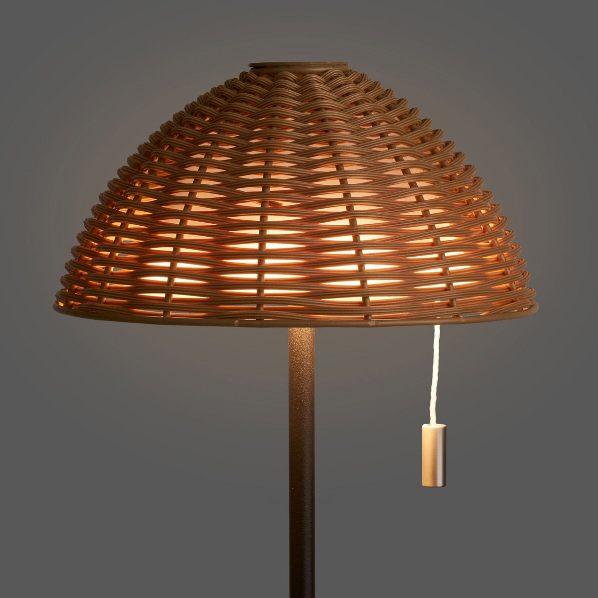 House Nordic ApS - Wigan LED Tafellamp, metaal, oplaadbaar, natuur/zwart - Deco Delights
