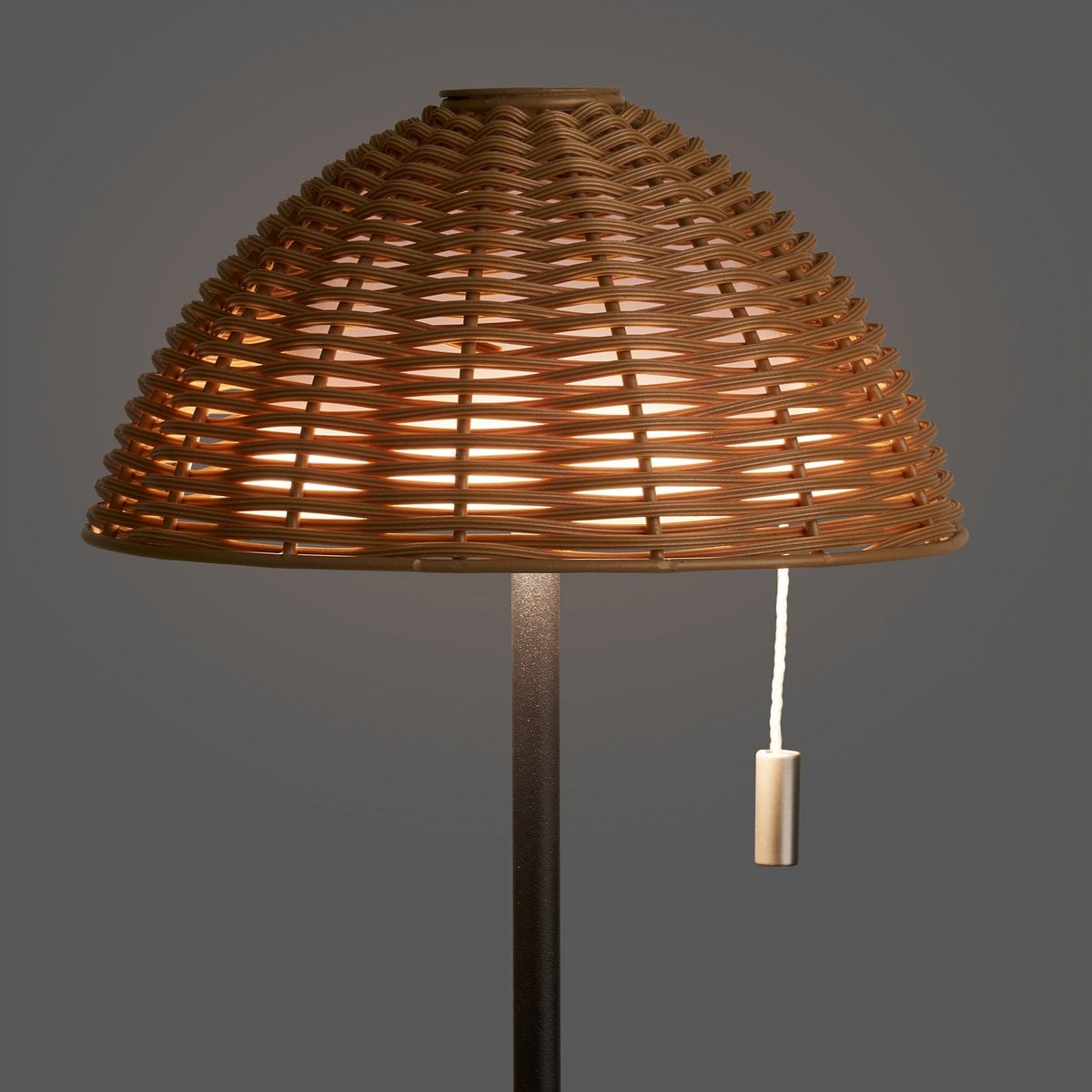 House Nordic ApS - Wigan LED Tafellamp, metaal, oplaadbaar, natuur/zwart - Deco Delights