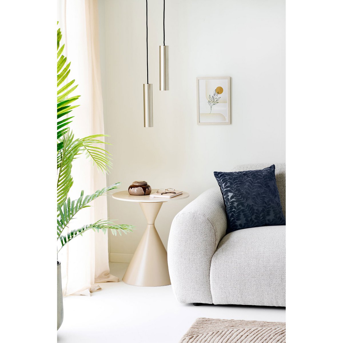 House Nordic ApS - Yona Kussen, blauw, 45x45 cm - Deco Delights